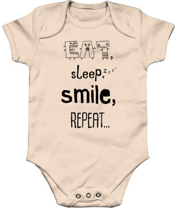 Eat Sleep Smile Repeat babygrow
