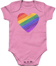 Load image into Gallery viewer, Rainbow Heart Babygrow
