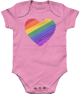 Rainbow Heart Babygrow