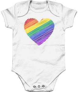 Rainbow Heart Babygrow