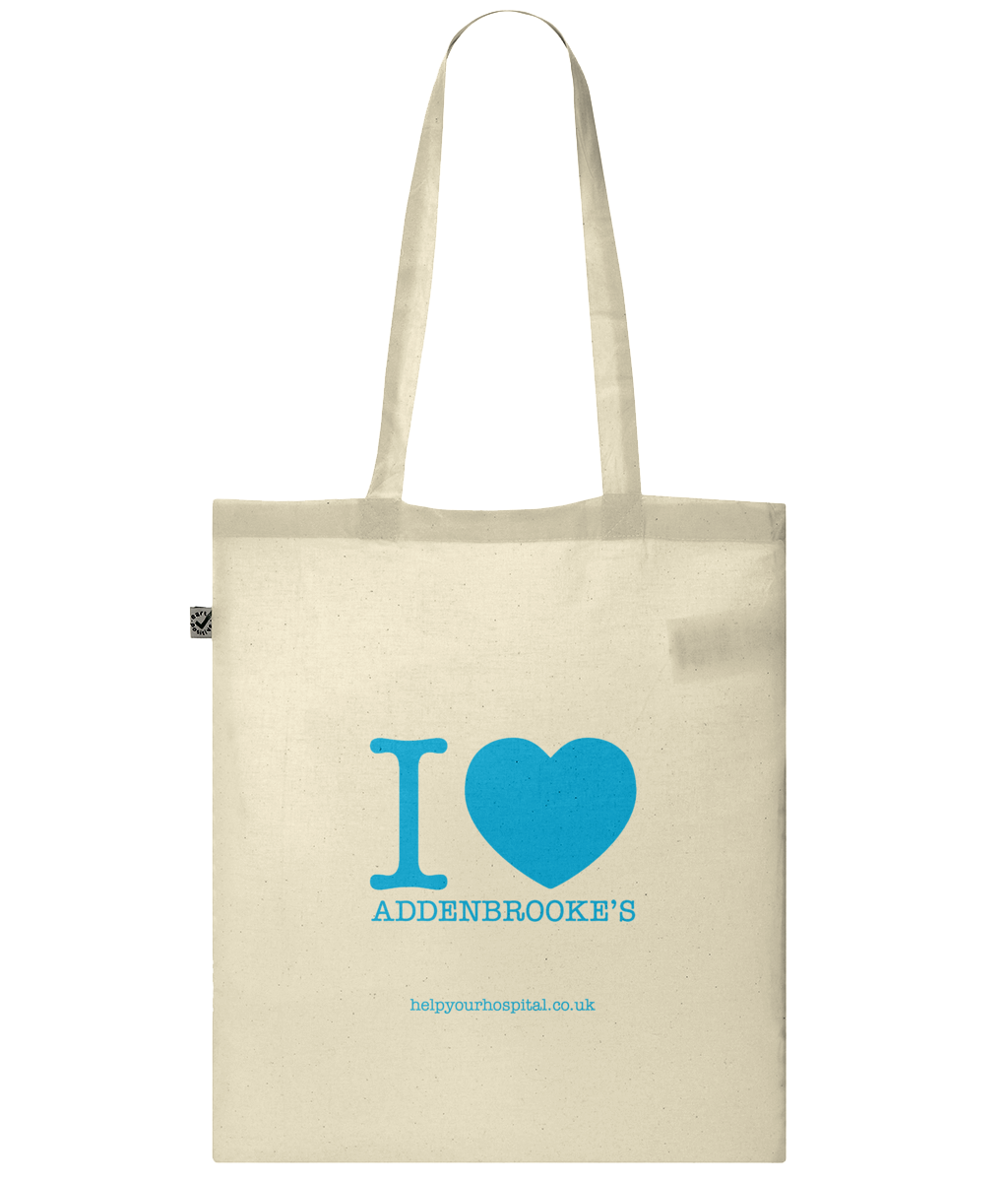 Blue heart tote bag – Addenbrookes Charitable Trust